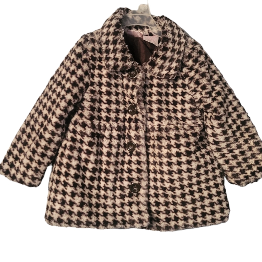 Nannette Girl Faux Fur Brown Jacket Size 3T